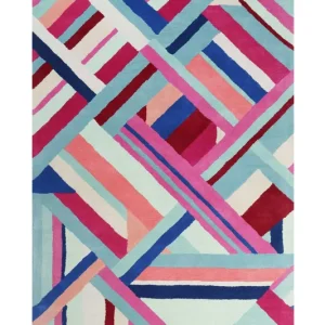 Teppich Bunt aus Wolle "Linear" Accessorize Versand Am Gleichen Tag