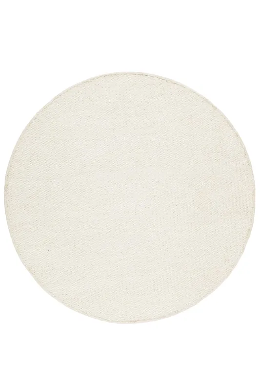 Nur Für Kurze Zeit Esprit Kelim Teppich Rund Creme Weiß aus Jute & Wolle "Gobi"