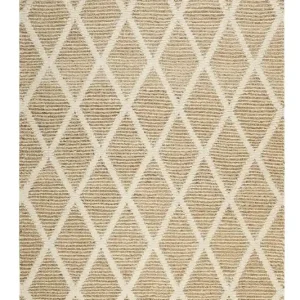 Sichere Zahlung Teppich Naturfarben aus Jute & Wolle "Novella" Green Looop