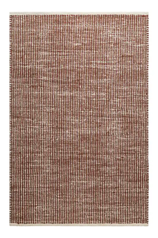 Nur Heute Kelim Teppich Rotbraun Beige aus Jute & Wolle "Toulouse" Green Looop