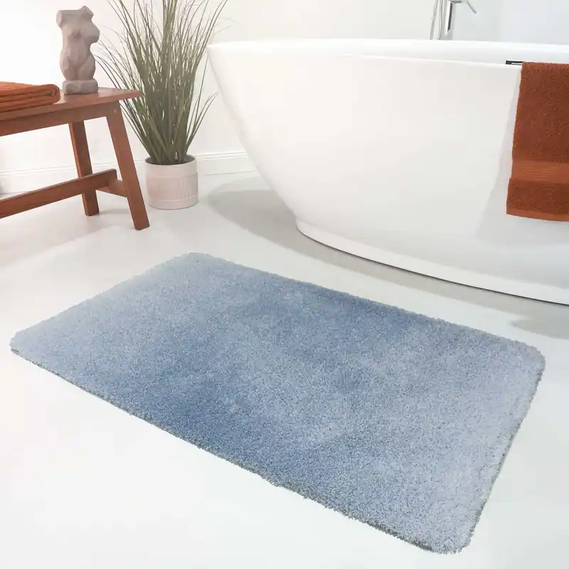 Badteppich Blau meliert "Luuk" WECONhome Basics Preis Gesenkt