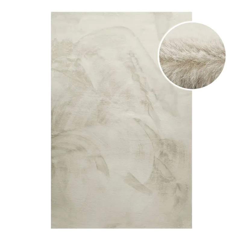 Kunstfell Teppich Creme Beige flauschig und weich "Anna" WECONhome Basics Direktkauf