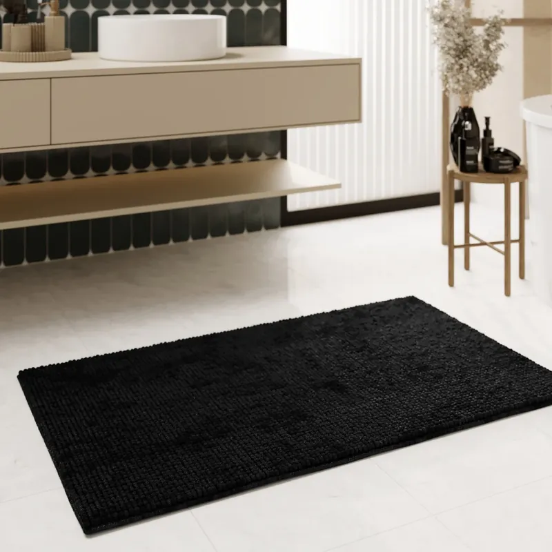 Badteppich Schwarz "Balu" WECONhome Basics Preisknaller