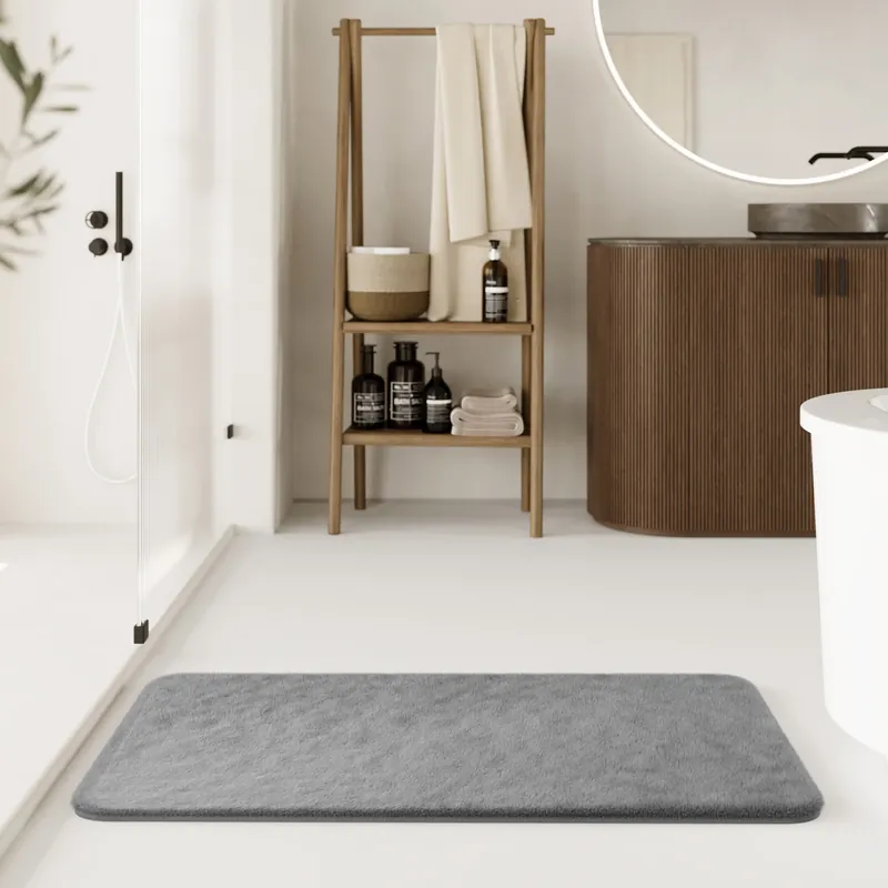 Badteppich Grau "Emil" WECONhome Basics Letzte Chance