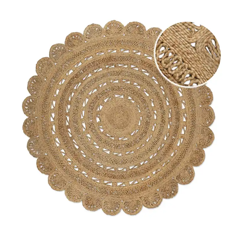 Top-Angebot "Bloom" Jute-Teppich – schwer, handgefertigt, hochwertig