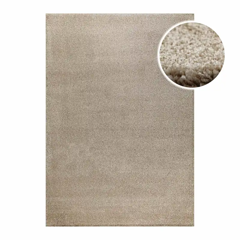 Markenware Kurzflorteppich Sand Beige "Nova" WECONhome Basics