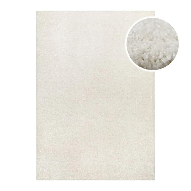 Jetzt Kaufen Kurzflorteppich Creme Weiß "Nova" WECONhome Basics