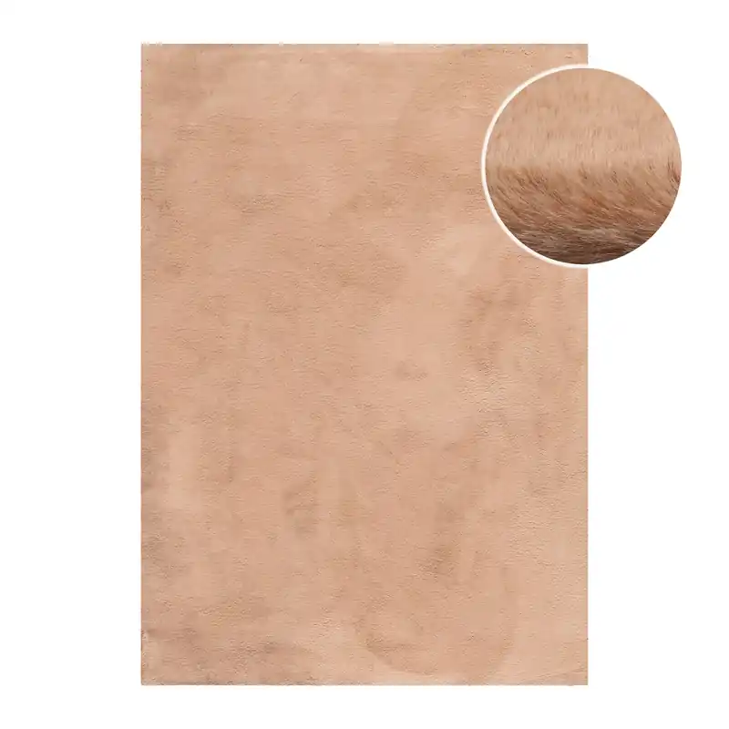 Kunstfell Teppich Apricot flauschig und weich "Anna" WECONhome Basics Preiswert