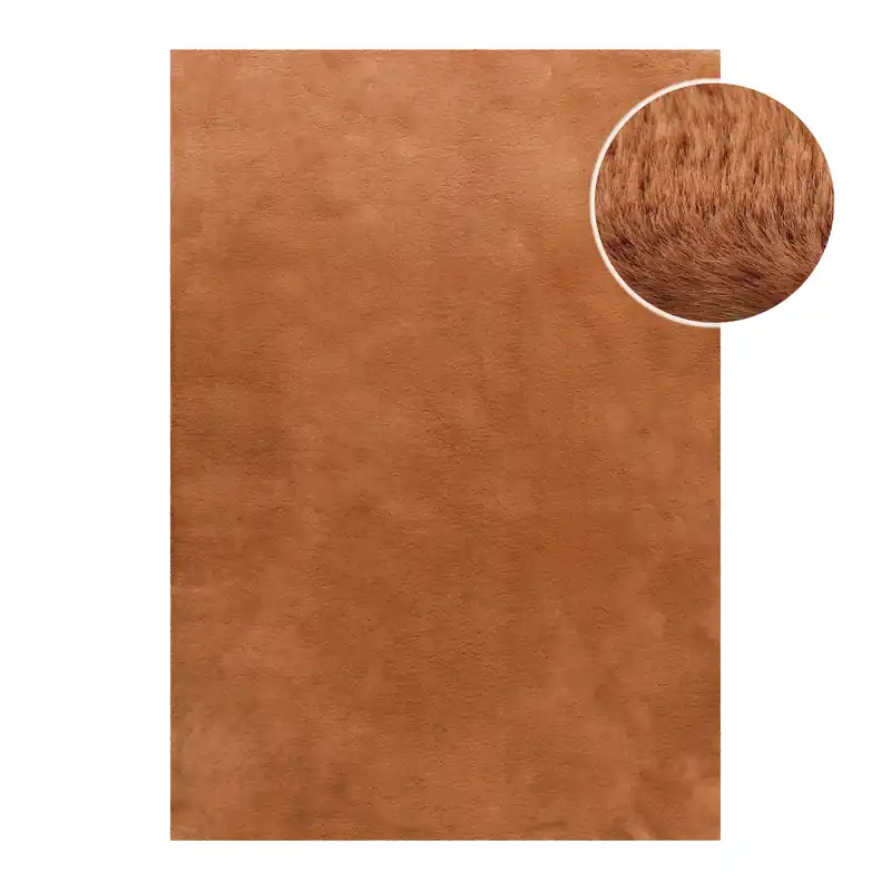 Kunstfell Teppich Terracotta flauschig und weich "Anna" WECONhome Basics Mega-Angebot