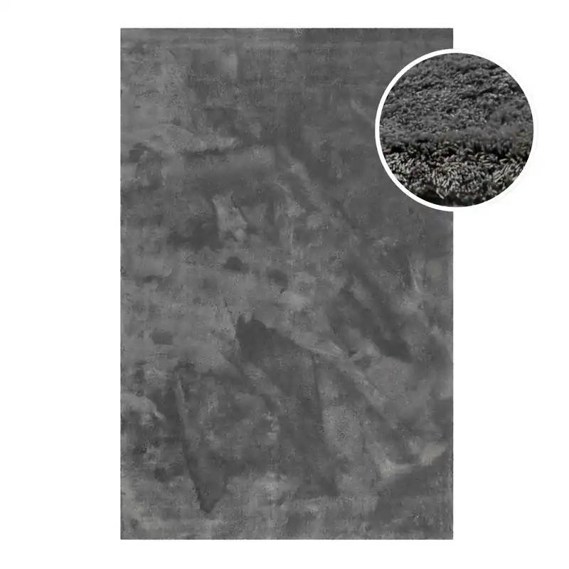 Top-Preis Teppich Grau Anthrazit Hochflor "Vanessa" WECONhome Basics