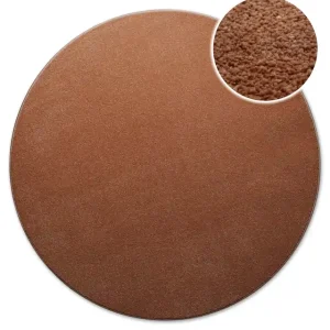 Neue Ware Kurzflorteppich Rund Ziegel Rot "Freja" WECONhome Basics