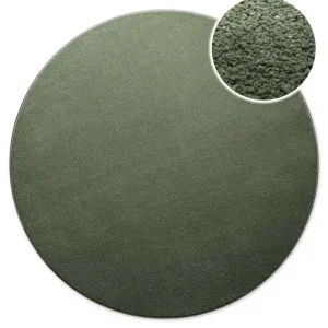 Kurzflorteppich Rund Laub Grün "Freja" WECONhome Basics Bestseller