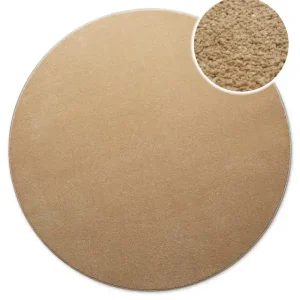 Preiswert Kurzflorteppich Rund Sand Beige "Freja" WECONhome Basics