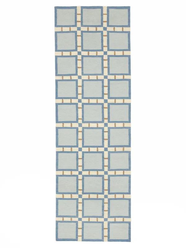 Rugvista premiumKalmar - BlauWollteppichLäufer80 x 250 cm Nur Für Kurze Zeit