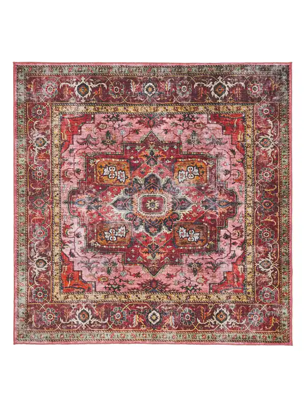 Rugvista essentialGeorgia Oriental - Rot / RosaBaumwollteppich240 x 240 cm Neuheit