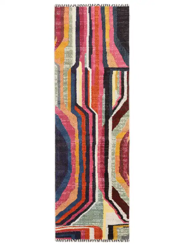 Neue Kollektion Rugvista essentialMarkiz - Mehrfarbig / RosaTeppichLäufer80 x 250 cm