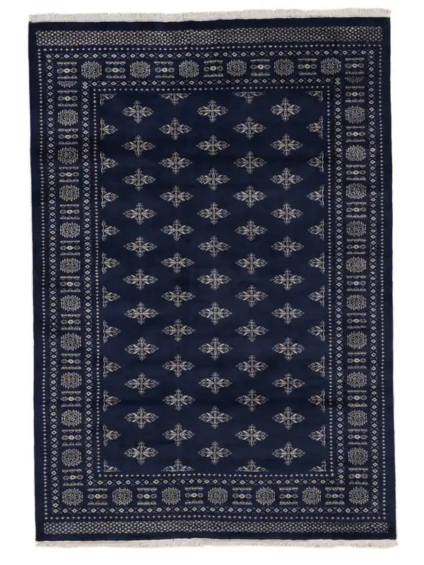 AuthentischPakistan Buchara 2plyHandgeknüpftTeppichSchwarz / Dunkelgrau170 x 246 cm Direktkauf