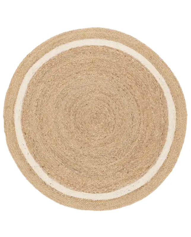 Rugvista corePella Line - Beige / NaturweißJuteteppichRundØ 120 cm Super-Preis