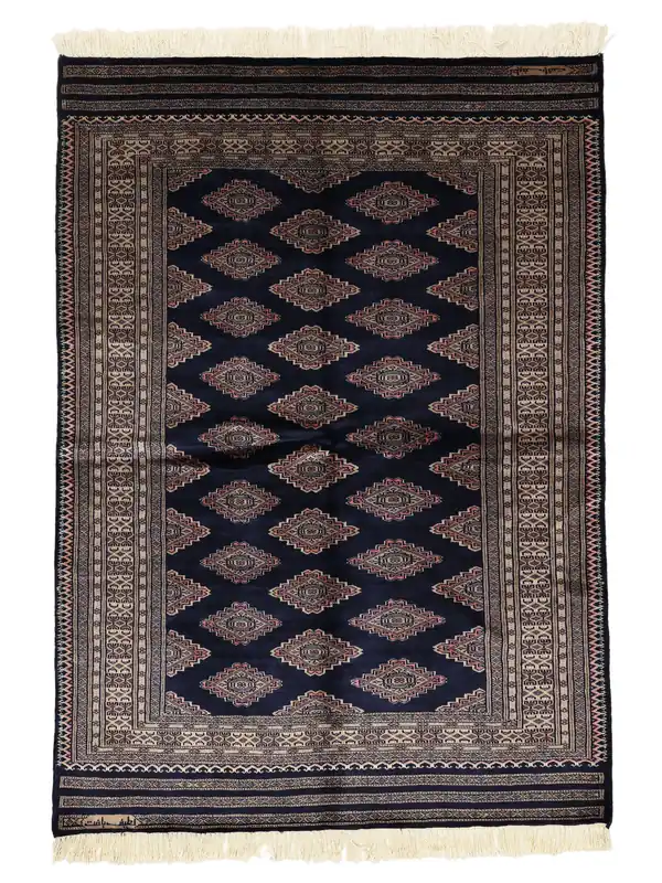 Online Kaufen Buchara 3plyHandgeknüpftTeppichSchwarz / Braun123 x 172 cm