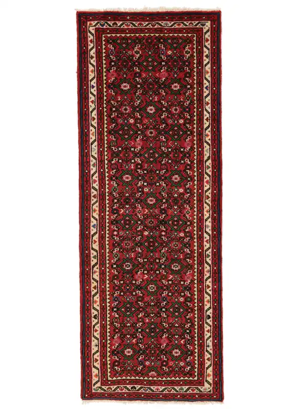 Online Kaufen AuthentischHosseinabad FineHandgeknüpftTeppichSchwarz / DunkelrotLäufer72 x 195 cm