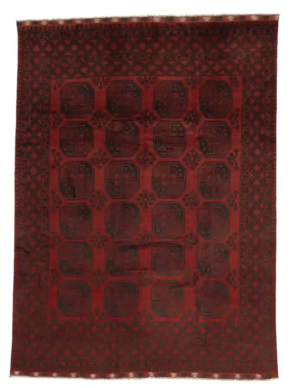 Jetzt Kaufen ΑυθεντικόςAfghan FineHandgeknüpftTeppichSchwarz / Dunkelrot250 x 334 cm