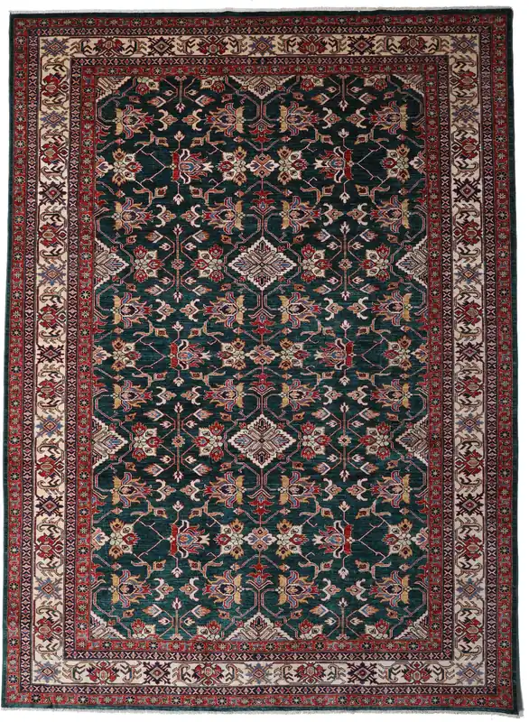 AuthentischKazak ArianaHandgeknüpftTeppichDunkelgrau / Rot278 x 379 cm Bestpreis