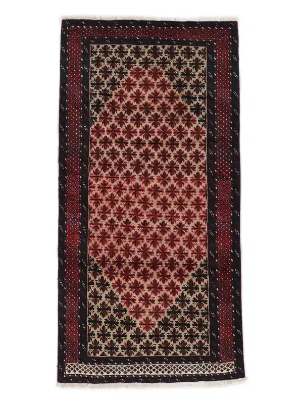 ΑυθεντικόςBelutschHandgeknüpftTeppichSchwarz / Dunkelrot102 x 198 cm Markenprodukt