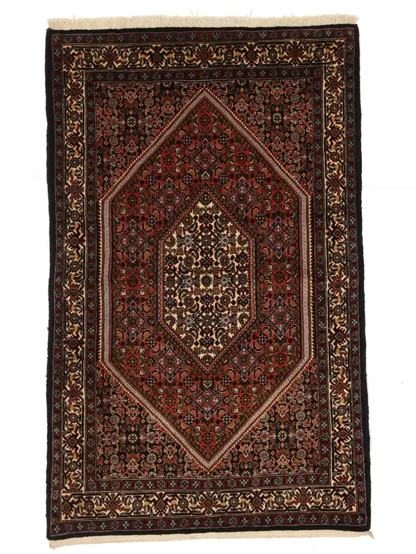 Bidjar Takab / BukanHandgeknüpftTeppichSchwarz / Braun92 x 144 cm Schneller Versand