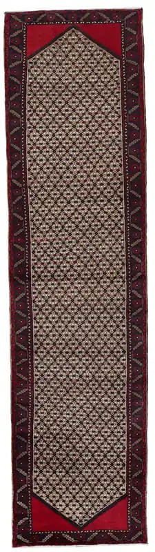 HamadanHandgeknüpftTeppichSchwarz / BraunLäufer105 x 408 cm Versand Am Gleichen Tag