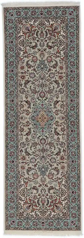Isfahan Seide KetteHandgeknüpftTeppichBraun / SchwarzLäufer76 x 224 cm Knallerangebot
