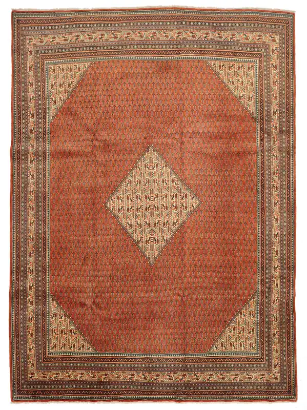 Direkt Vom Hersteller One-of-a-kindSarough MirHandgeknüpftTeppichBraun / Dunkelrot243 x 328 cm