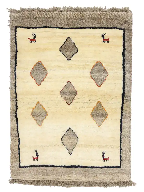 Nur Für Kurze Zeit One-of-a-kindGabbehHochflorWollteppichOrange / Gelb65 x 93 cm