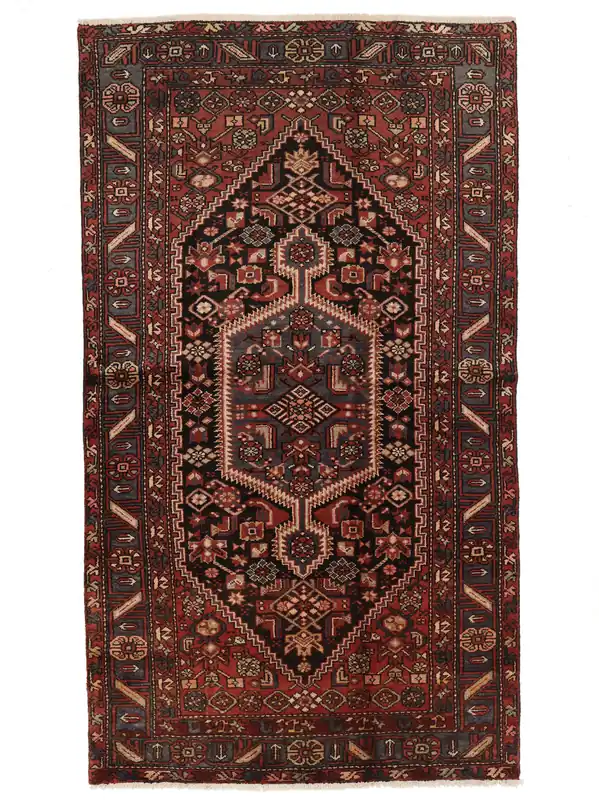 AuthentischHamadanHandgeknüpftTeppichSchwarz / Braun132 x 229 cm Beliebt