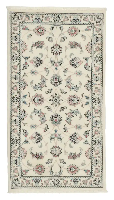 Nain 9LaHandgeknüpftTeppichGelb / Grau75 x 140 cm Solange Der Vorrat Reicht