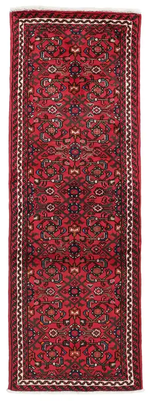 Markenprodukt AuthentischHosseinabadHandgeknüpftTeppichDunkelrot / SchwarzLäufer68 x 195 cm