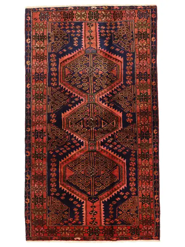 AuthentischHamadanHandgeknüpftTeppichSchwarz / Dunkelrot105 x 192 cm Bestseller