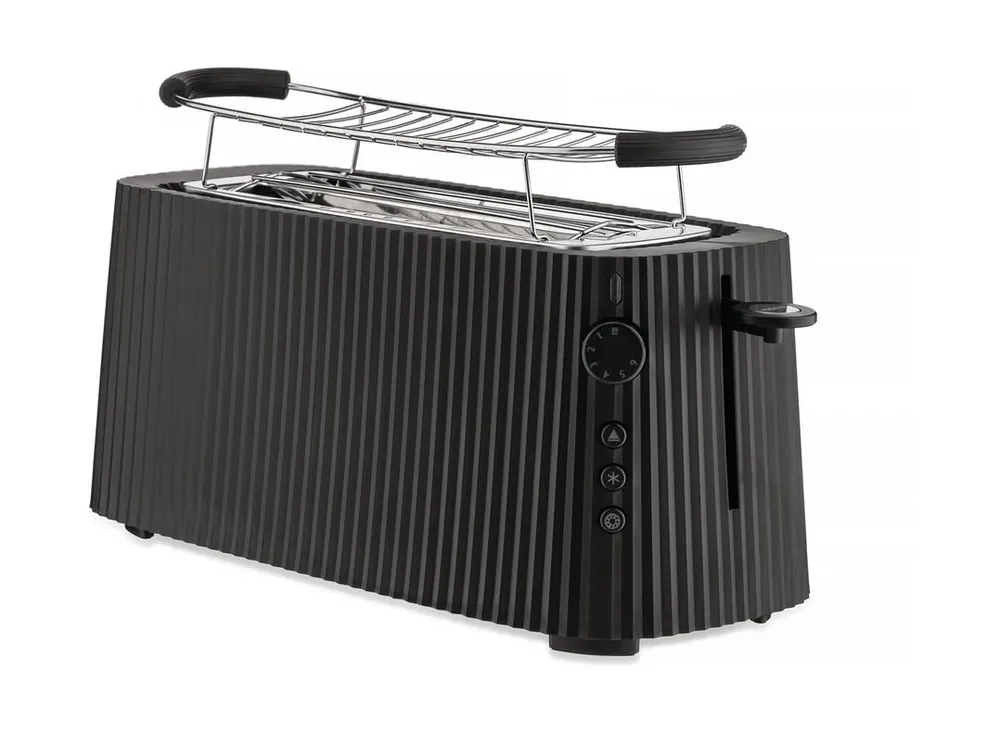 Alessi Doppelfach-Toaster 46x18x25 cm 1700 W Plissé schwarz Kracherpreis