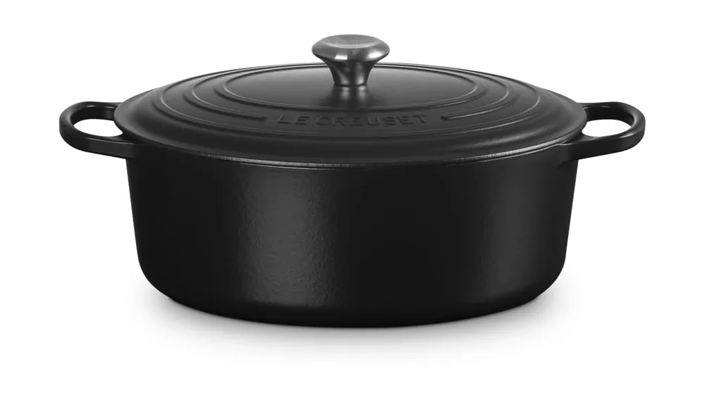 Le Creuset Bräter mit Deckel 33 cm Signature Schwarz Preisreduziert