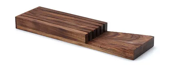 Sichere Zahlung Continenta Messerblock f. Schublade 5 Messer 39 x 11 x 3,5 cm Akazie