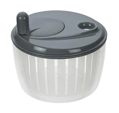 Schneller Versand Lurch Salatschleuder mit Kurbel 23 cm grau