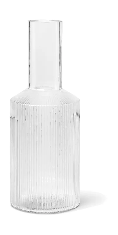 Rabatt ferm LIVING Karaffe 1,0 l Ripple klar