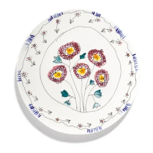 Serax Servierplatte 31 cm Midnight Flowers Anemone Milk Mauve Sonderangebot