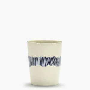 Jetzt Bestellen Serax Teetasse 0,33 l Feast weiß/blaue Streifen