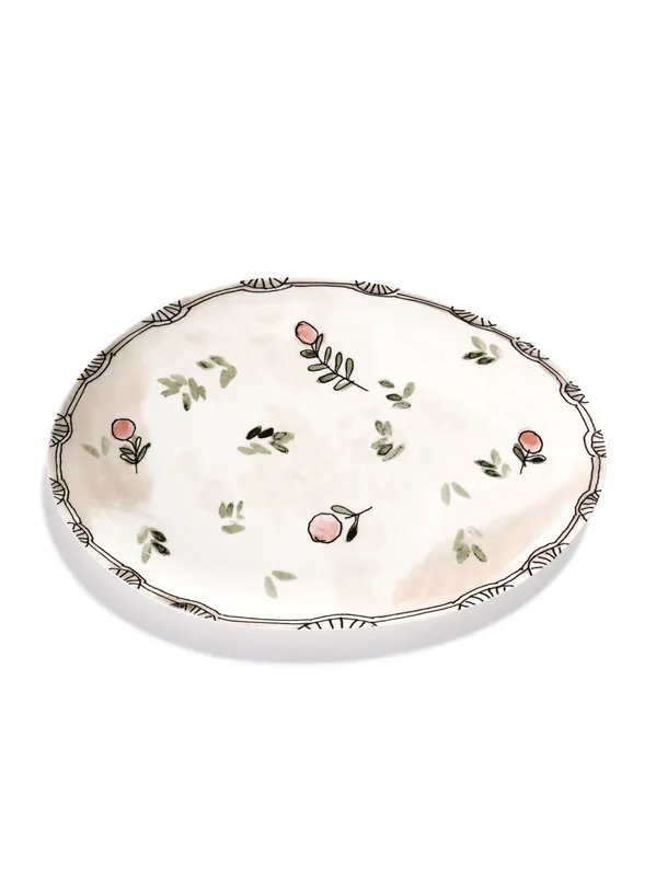 Serax Teller °2 35x22 cm Midnight Flowers Mirtillo Nude Neu Im Sortiment