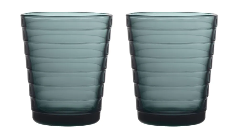 Neuheit Iittala Trinkglas 2er-Set 0,22 l Aino Aalto Dark Grey