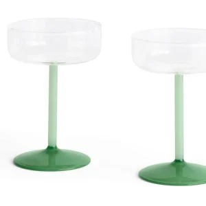 Direkt Vom Hersteller Hay Coupé-Glas 2er-Set Tint klar/grün