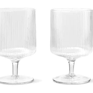 ferm LIVING Weingläser 2er-Set Ripple klar Top-Angebot