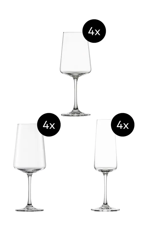 Finale Aktion Schott Zwiesel Gläser-Set 12-tlg. MioVino mit Moussierpunkt klar