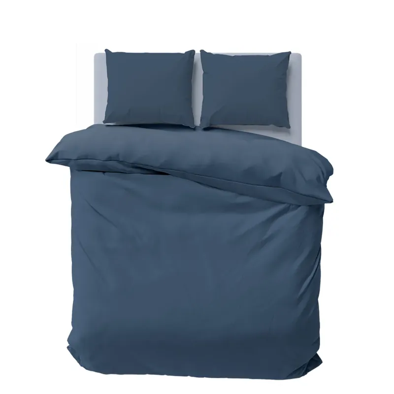 Nautica Solid Double İndigo Bettbezugsset, 200x200, 2x80x80 Zertifiziert
