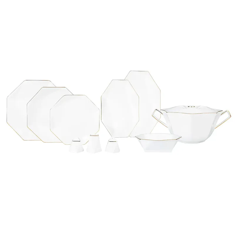 Kracherpreis Karaca Fine Pearl Quarz Gold Tafelservice-Set -62- teilig für 12 Personen